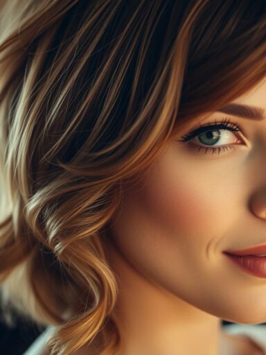 Fryzury półdługie cieniowane